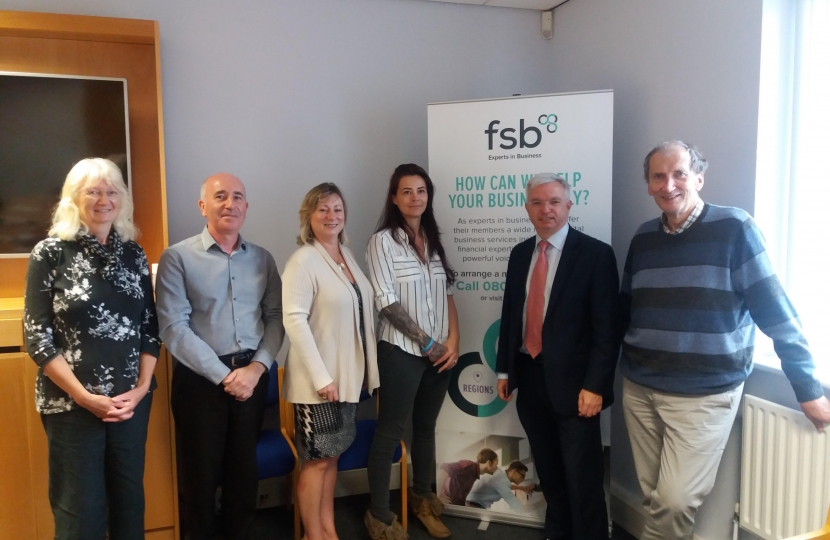 Mark Menzies MP meets business owners at the Federation of Small Businesses