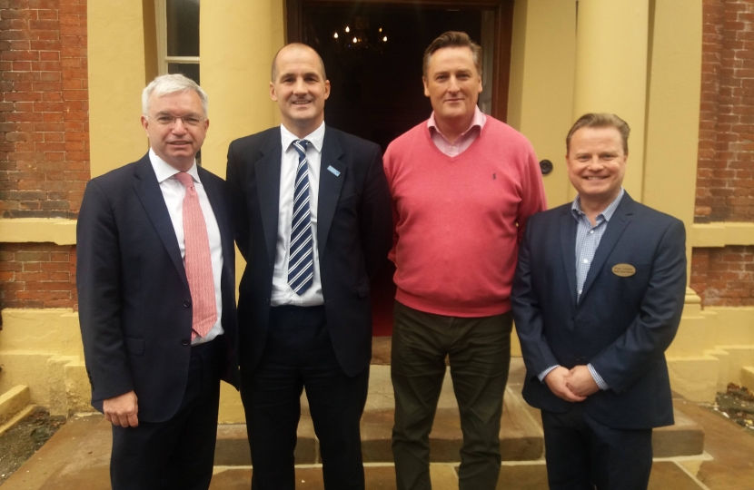Fylde MP Mark Menzies on a previous visit to Lytham Hall with Northern Powerhouse minister Jake Berry and Hall general manager Peter Anthony and deputy manager Paul Lomax