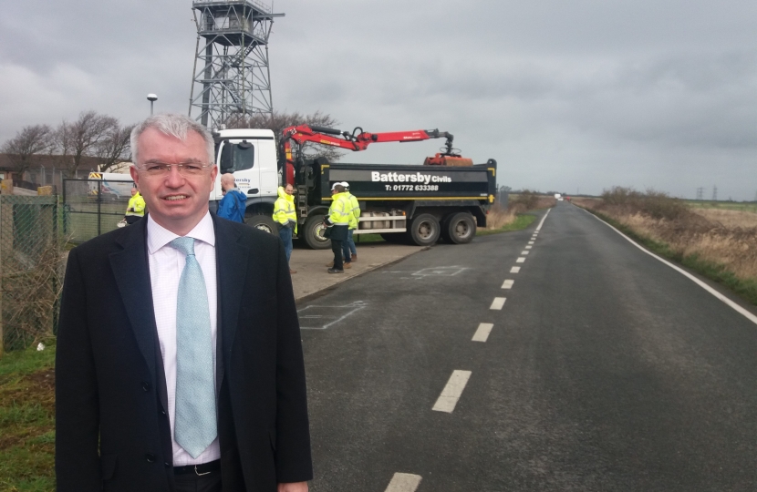 Mark Menzies MP on the M55 Link Road / Moss Road