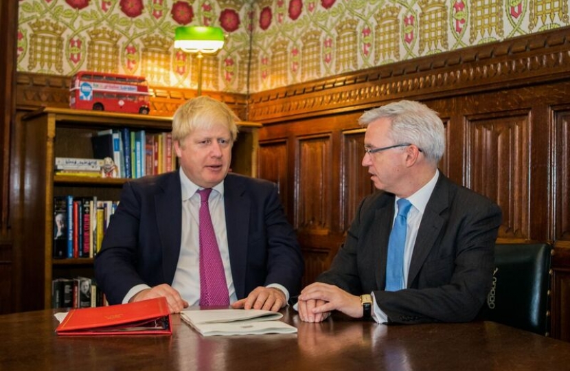 Mark with Prime Minister Boris Johnson