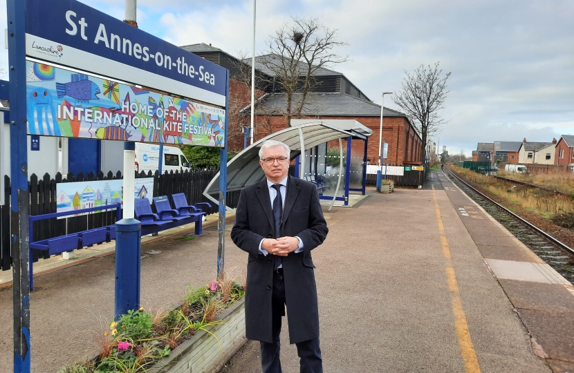 Mark Menzies MP at St Annes Station