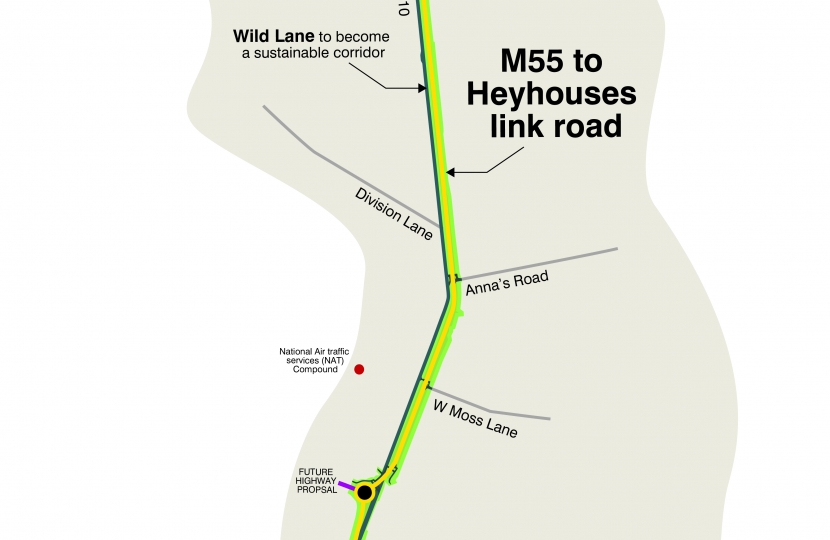 The M55 link road