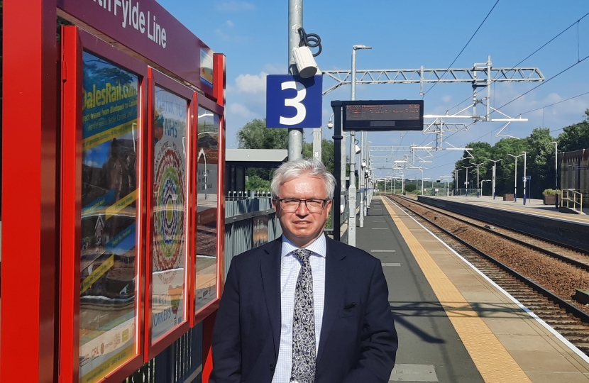 Mark Menzies MP at Kirkham and Wesham Station