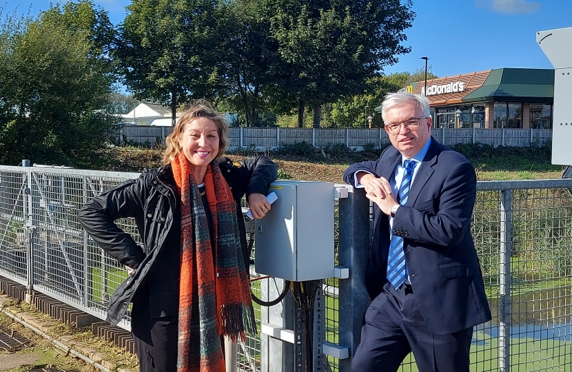 Mark Menzies MP and Rebecca Pow MP at East Lytham pumping station