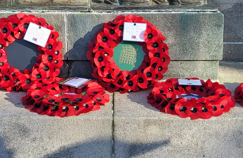 Mark Menzies MP laid wreaths in St Annes and Kirkham