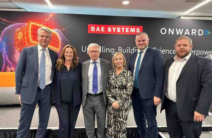 Mark Menzies and Lancashire MPs attending a BAE skills event earlier this year.