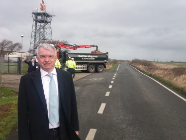 Mark Menzies visiting pre-works on the M55 link road project