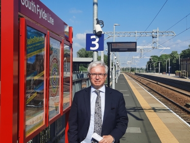 Mark Menzies MP at Kirkham and Wesham Station