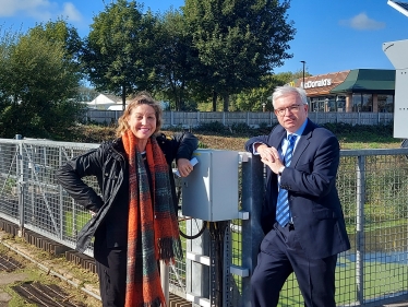 Mark Menzies MP and Rebecca Pow MP at East Lytham pumping station